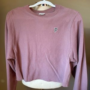 VS Pink Crew Cropped Sweater